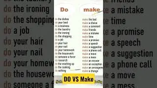 Do vs Make || Common Collocations || 