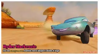 Cars 2 The Video Game | Flo - Battle Race (Impact Mine) | Canyon Run 4 Laps