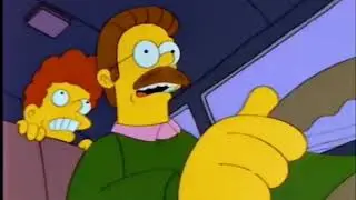 Homer Simpson Chased by Ned Flanders