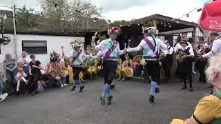 Earlsdon Morris dance "Westwood Heath" at the KIngs Arms during  Bromyard Folk Festival