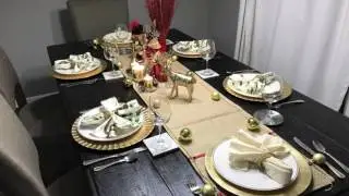 Christmas Tablescape Ideas; using items from Dollar Tree #Dollartreetablescape #Christmas tablescape