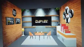 Presentasi maket animasi 3D set studio podcast | Aplikasi Blender 2,79
