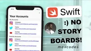 Setup up an iOS App WITHOUT storyboards, AppDelegate.swift (Social Accounts App - ep. 1)