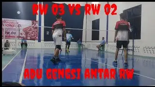 memanas semi final antara RW 03 vs RW 02 di GOR keroncong permai