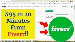 $95 in 20 Minutes From Fiverr 😱 NO SKILL & Zero Knowledge Fiverr Gig Idea 😱 LIVE DEMO!! 😱 LIVE ORDER