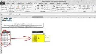 How to create Drop Down list with Data Validation in Excel