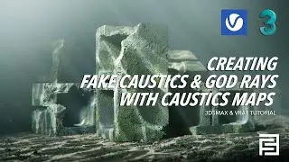 Creating Fake Caustics & God rays | 3dsmax x Vray tutorial