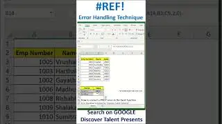 Discover Talent Presents | How to correct a REF! error in the Excel function | 