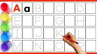Alphabet, ABC song, ABCD, A to Z, Kids rhymes, collection for writing along dotted lines for toddler