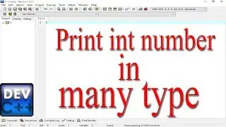 How to print the integer number in various methods in c programming