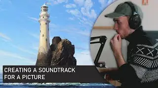 Composer creates a soundtrack for an illustration