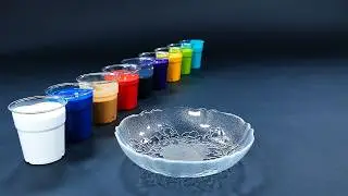 Acrylic pour Painting with a Dessert Bowl