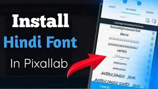 How to import Hindi font in pixallab 2021 | add Font style in pixallab