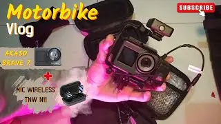 Cara Pasang Akaso Brave 7 Dan Mic Wireless  TNW N11 Untuk Motovlog