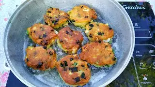 🧅🐣🌿Ленивые пирожки на кефире с яйцом и зелёным луком за 10 минут🌿