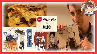 Genshin Pizza Hut Collab in Japan! 🍕 Featuring Yelan and Ninguang [Kiwi In Japan 315]