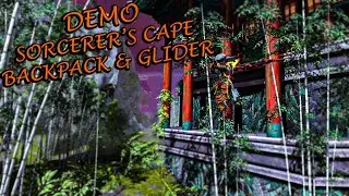 Guild Wars 2 - Sorcerer's Cape Backpack & Glider Demo!