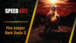 Fire keeper from Dark Souls 3 cosplay | Sped Art | Photoshop Tutorial |