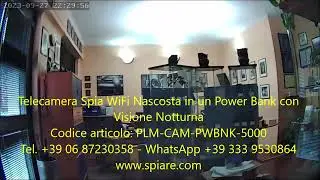telecamera nascosta wifi in power bank con visione notturna