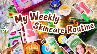 My Weekly Skincare Routine 🎀 #skincare#weeklyskincare#selfgrooming