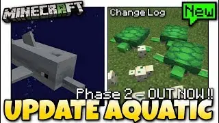 Minecraft - 1.5 UPDATE AQUATIC ( Phase 2 ) OUT NOW ! Change Log - MCPE / Xbox / Bedrock