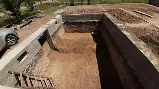 Копка подвала вручную | заливка крышки