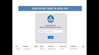 WEB APP Google Sheets | Displaying Data