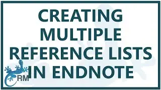 Endnote: creating multiple reference lists in one Word document