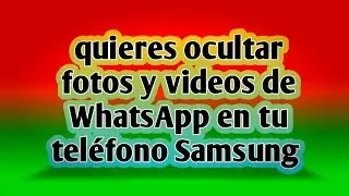 Como ocultar fotos y videos en mi celular  Samsung  tutorial de un minuto aprende rápido y facil