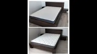 Pat Matrimonial cu Noptiere #DoubleBed #NightTable #WoodWorking