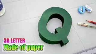 3d letters from paper, letter q