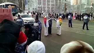 Эстафета олимпийского огня в Перми 04.01.2014 г.