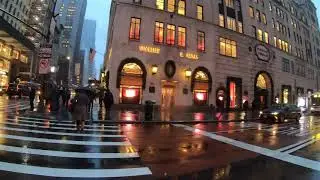 NYC Holiday Season Snow Walk | 5th Avenue, Rockefeller Center, Times Square (December 2, 2019) ASMR