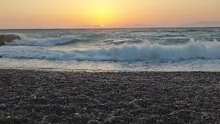 Закат на Эгейском море.
