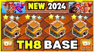 ( TOP 30 ) BEST TH8 WAR BASE WITH LINK 2024 || TH8 FARMING BASE LINK 2024 || TH8 BASE CLASH OF CLANS