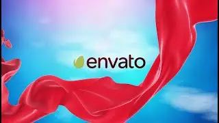 Fabric logo reveal | Blue sky red cloth Premiere Pro | After Effect Title template Download Now