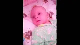 Реакция ребёнка 5 месяцев на колыбельную. Смотреть до конца!