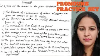 PRONOUNS  EXERCISE  PART-1  IN ENGLISH  GRAMMAR  FOR  ALL  LEARNERS