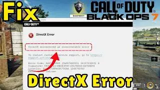 Black Ops 7 Crashing with DirectX Unrecoverable Error – Fix Guide