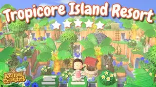 STUNNING Tropical Island Resort Tour | Tropicore ACNH Island Tour | Animal Crossing New Horizons