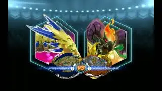 Vanish Fafnir vs Cyclone Rocktavor in the BeyBlade Burst App!