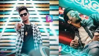 PicsArt Neon Light Potrait Photo Editing tutorial in picsart Step by Step in Hindi - Neon photo edit
