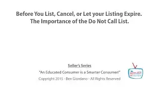 S00 Before You List, Cancel, or Let your Listing Expire