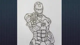 How to draw Iron Man step by step / Easy Iron Man drawing for beginners