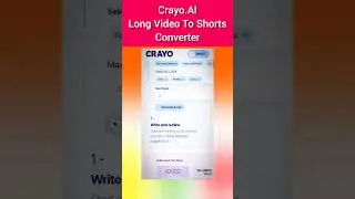Crayo AI creating viral shorts clips in seconds from long videos #ai #aitools #tech #technology