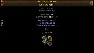 How to craft Int stacking helmet with abyssal socket