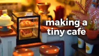 making a tiny coffee house  ✿ relaxing miniature making, book nook