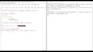 You can write 'for' loop with 'if' statement in single line | in Python