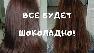 Шоколадный цвет волос.