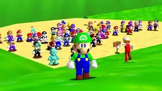 Super Mario 64 (64 Players) - 100% Full Game Walkthrough